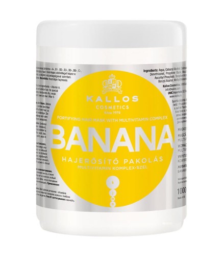 KALLOS Wzmacniająca maska do włosów BANAN i KOMPLEKS WITAMIN, 1 l.jpg