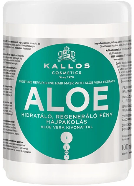 KALLOS Maska do włosów regeneracyjno-nawilżająca ALOE, 1000 ml.webp