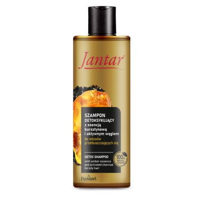 Jantar Szampon Detoksykujący z esencją bursztynową i aktywnym węglem do wlosów przetłuszczajacych się 300ml Farmona.jpg