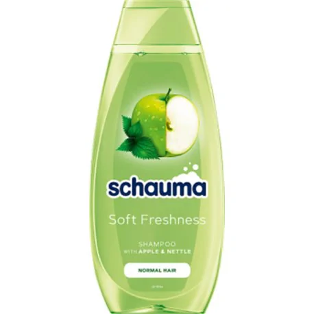 Schauma Clean &amp; Fresh Szampon Z Ekstraktami Z Zielonego Jabłuszka I Pokrzyw 400ML.webp