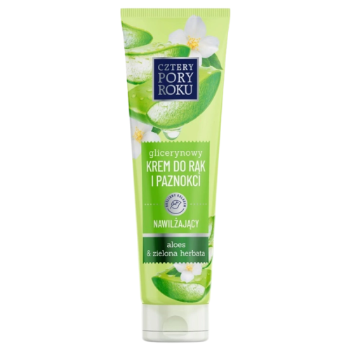 Cztery Pory Roku Nawilżający Krem do Rąk i Paznokci Aloes i Zielona Herbata 130ML.jpg