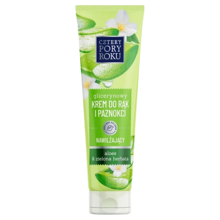 Cztery Pory Roku Nawilżający Krem do Rąk i Paznokci Aloes i Zielona Herbata 130ML.jpg