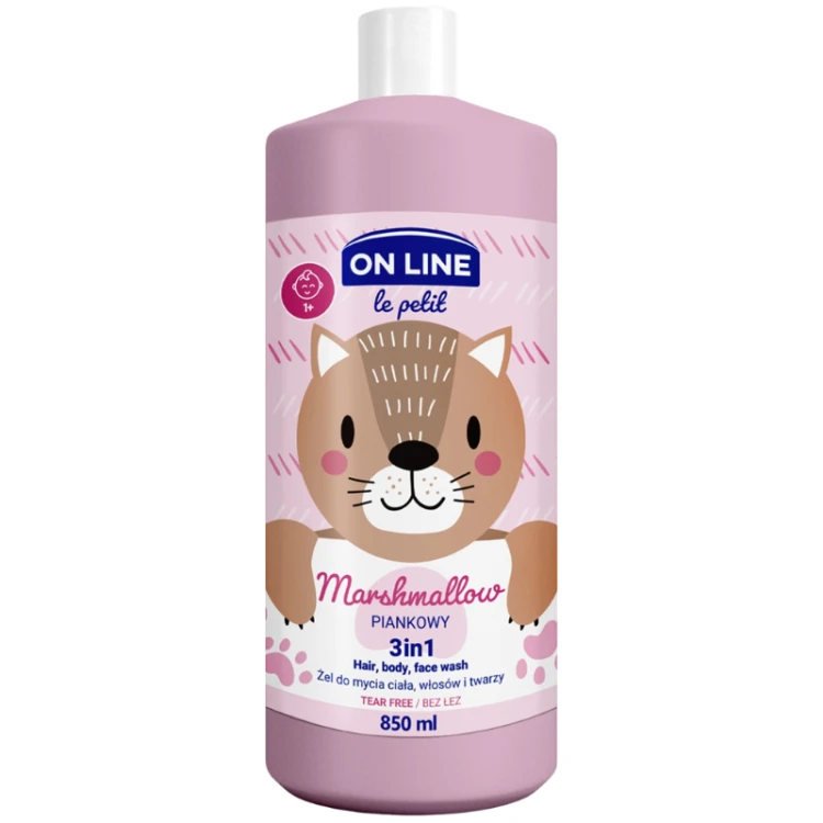 On Line Le Petit Żel do Mycia Twarzy, Ciała i Włosów 3w1 Piankowy 850ML.jpg