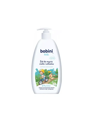 BOBINI KIDS Żel do mycia ciała i włosów HYPOALERGICZNY, 500 ml.webp