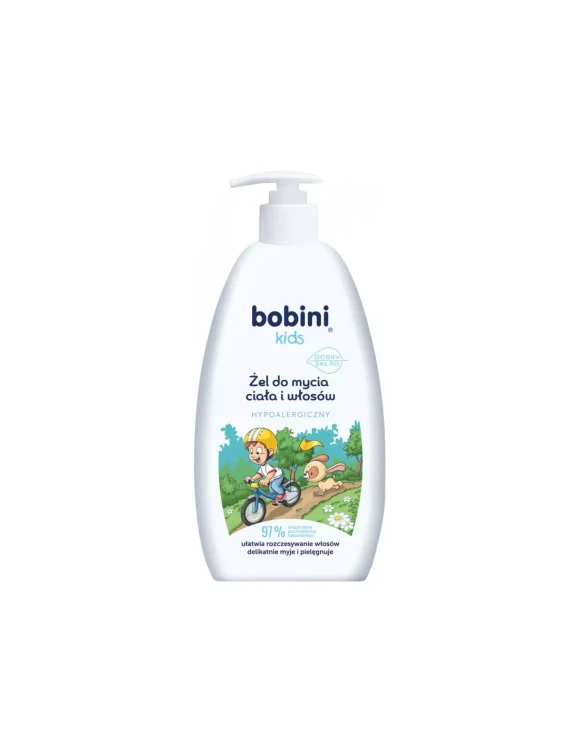 BOBINI KIDS Żel do mycia ciała i włosów HYPOALERGICZNY, 500 ml.webp